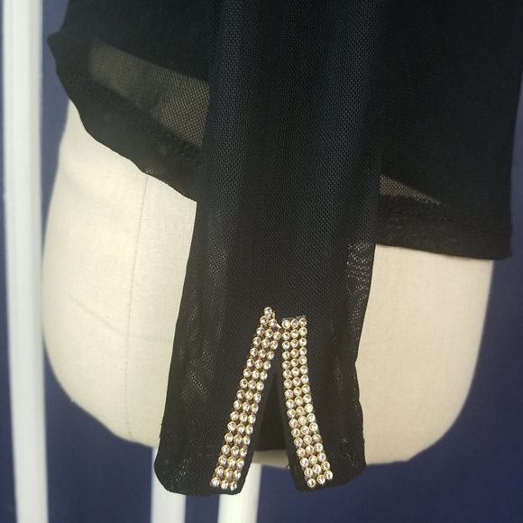 Love Nation glam top medium. Rhinestones,  gold - Picture 4 of 6